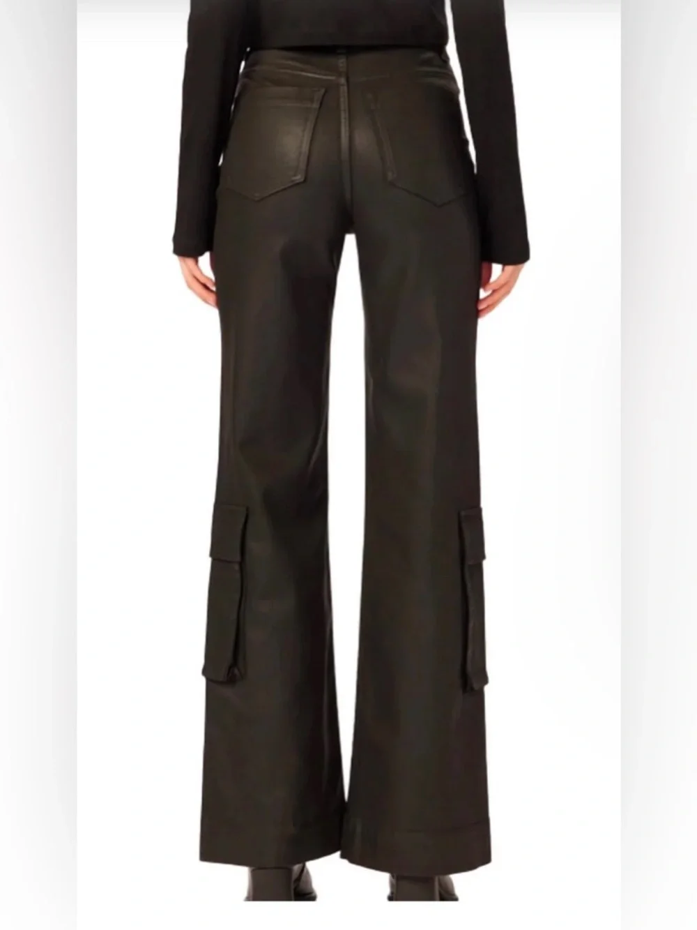 Dl1961 Hepburn Wide Leg High Rise Vintage Jean Black Coated - Picture 2 of 15